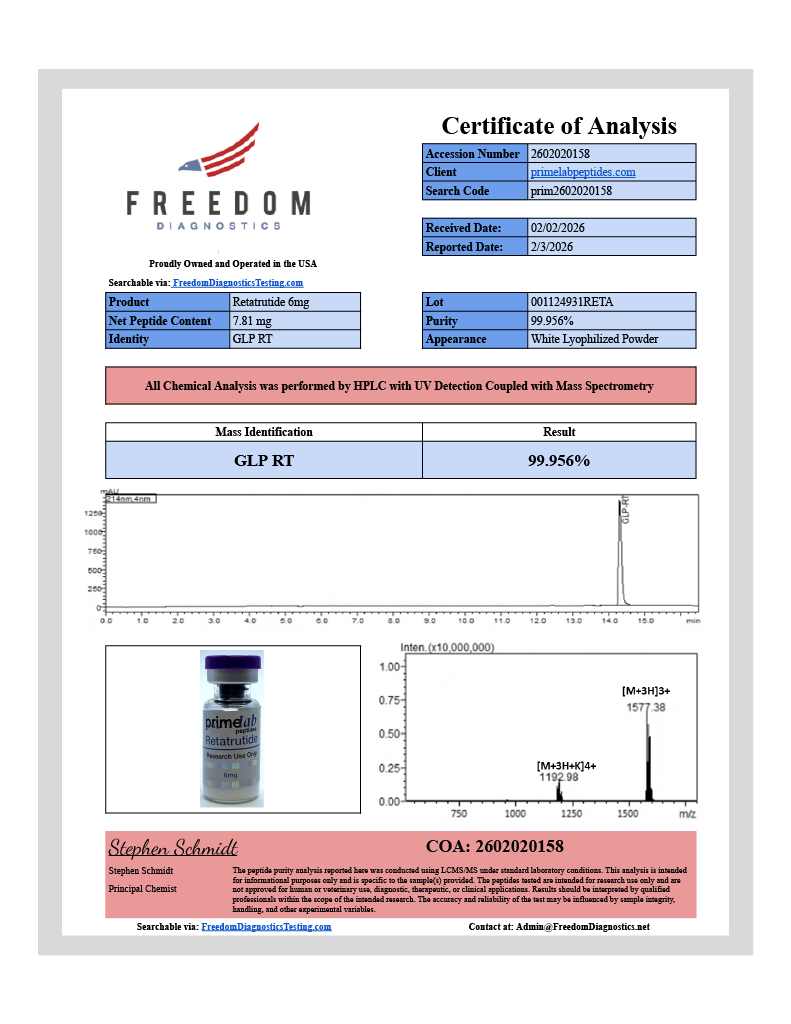 🔥（Weight Management）Retatrutide – 5mg-10 Vials