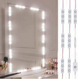 Cargar imagen en el visor de la galería, Luces LED para espejo de tocador, luz de maquillaje estilo Hollywood, tira de luces LED blancas ultrabrillantes de 3 metros, regulables mediante control táctil, para mesa de tocador.